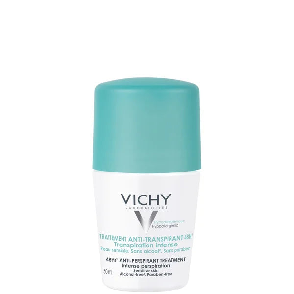 Vichy 48 Hour Intensive Antiperspirant Roll-on Deodorant for Sensitive Skin Bundle 2 x 50ml