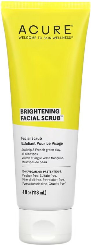 ACURE Brightening Facial Scrub - 118 ml - Verhelderende Gezichtsscrub voor Stralende Huid