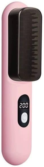 Digital WireLess Straight Hair Comb Portable Hair Straightner losn lasting endurance portable hair comb mini hair comb (Pink)