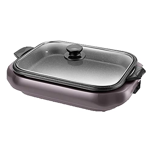 Electric Griddle, Nonstick 1600W Pancake Griddle with Visible Lid 5-Level Control with Adjustable Temperature and Oil Drip Tray for Easy Cleaning