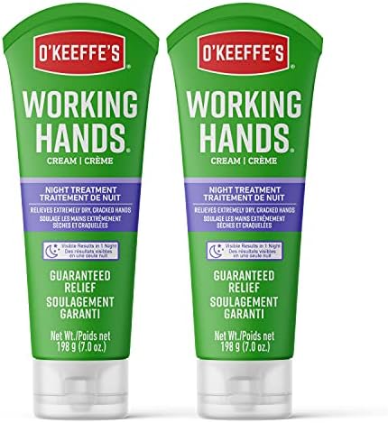 O'Keeffe's Working Hands Night Treatment Hand Cream, 7 Ounce Tube, (Pack of 2)