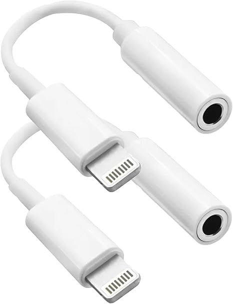 iPhone 3.5mm Headphones Adapter, Lightning to 3.5 mm Headphone/Earphone Jack Converter Audio Aux Adapter Dongle Compatible with iPhone 14 13 12 11 Pro XR XS Max X 8 7.