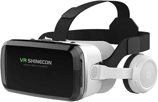 VR SHINECON Headset +Bluetooth 3D Glasses Goggles HD Virtual Reality Headset Compatible with iOS & Android Phone Eye Protected Soft & Comfortable Adjustable Distance for Phones 4.7-6.7"