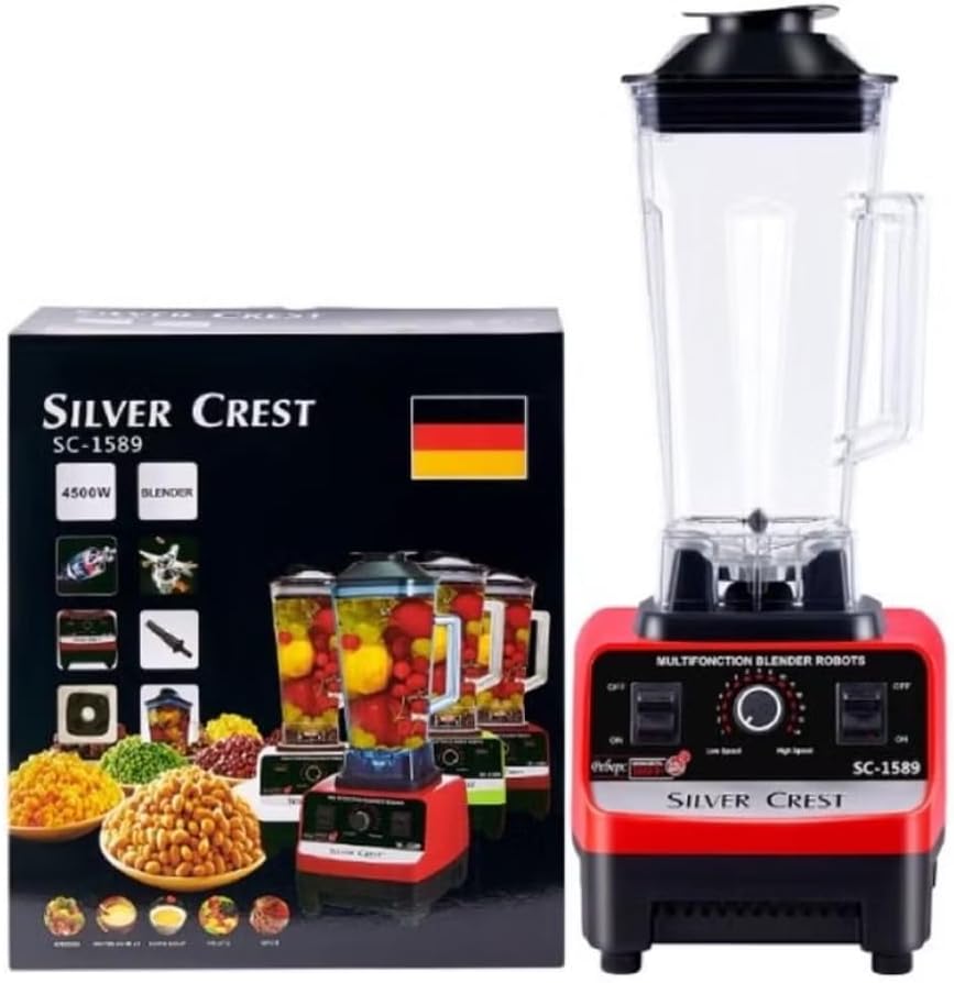 Silver Crust Blender Juicer Heavy Duty For Precision Blending Food Processing Ice