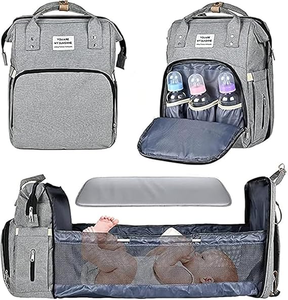 Multifunctional Mummy Bag, Baby Diaper Bag Backpack, Diaper Bag Backpack with Changing Station, Mummy Bag for Baby Boy Girl, Waterproof Large Travel Diaper Backpack Bag, Newborn Baby Essential Gifts