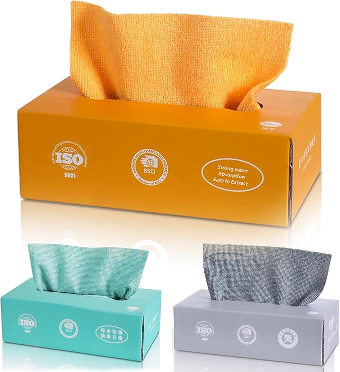 Cleaning Cloth, Glass Cleaning Towel, Kitchen Towel Cloth, Reusable 20 Pcs-1Box