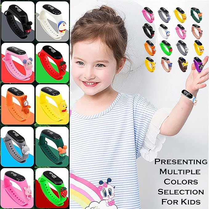 Digital Dial Waterproof Stylish and Fashionable Wrist Smart Watch LED Band for Kids