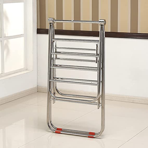 Portable Cloth Dryer Rack Stands with Adjustable Height L150*W60*H142cm Indoor and Outdoor Reliable & Lightweight Stand-Up Cloth Dryer Rack